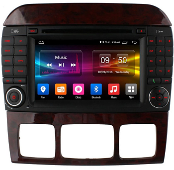 Штатная магнитола Android 6.0 Carmedia OL-7952-MTK для Mercedes S-Class (1998-2005)
