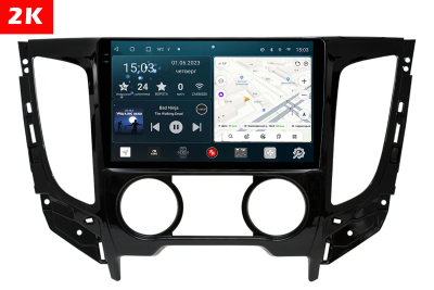 Автомагнитола штатная с 2K экраном RedPower 71425 Slim на Android 10 для Mitsubishi L200 2015-2019 (кондей)