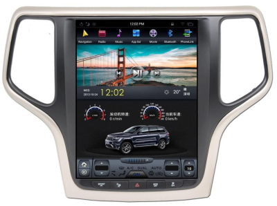 Магнитола Tesla для Jeep Grand Cherokee 2013+ шампань на Android 9.0 Carmedia ZF-1217G-DSP