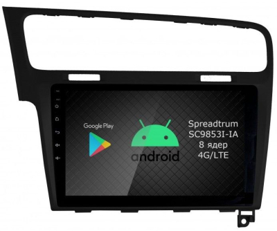 Штатная магнитола Roximo RI-3715B-8 для Volkswagen Golf 7 black на Android 12 (8/128Gb)