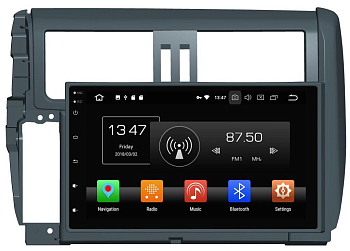 Штатная автомагнитола Toyota LC Prado 150 2009-2013 темно-серый Carmedia KD-9025-P6 Android 9.0 DSP