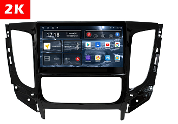 Автомагнитола штатная с 2K экраном Redpower 75424 на Android 10 для Mitsubishi Pajero Sport (2016-19) МКП, L200 (2015-19) климат