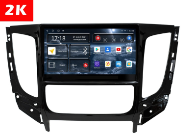 Автомагнитола штатная с 2K экраном Redpower 75424 на Android 10 для Mitsubishi Pajero Sport (2016-19) МКП, L200 (2015-19) климат