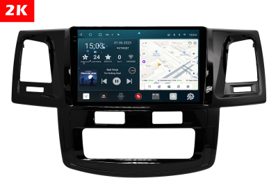 Автомагнитола штатная с 2K экраном RedPower 71269 Slim на Android 10 для Toyota Fortuner, Hilux 2008-2014 (кондиционер)