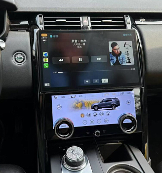 Монитор 13,3" Land Rover Discovery 5 2017-2020 экран 13.3" + панель климата (вместо заводского экрана 10.25 с кнопкой OPEN) на Android 11 - Radiola RDL-1755 High