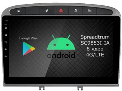 Штатная магнитола Roximo RI-2901-8 для Peugeot 308/408, 2007-2014 на Android 12 (8/128Gb)