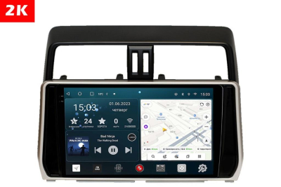 Автомагнитола штатная с 2K экраном RedPower 71365 Slim на Android 10 для Toyota Land Cruiser Prado 150 2018+