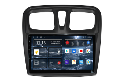 Автомагнитола штатная с 2K экраном RedPower 71158 Slim на Android 10 для Renault Logan (03.2014-12.2018), Sandero (09.2012-12.2018)
