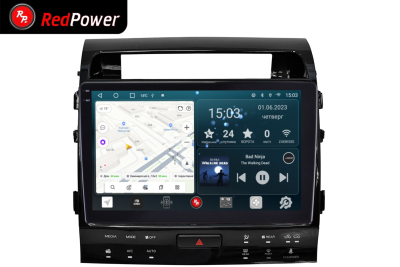 Автомагнитола штатная с 2K экраном RedPower 71204 Slim на Android 10 для Toyota Land Cruiser 200 2013 - 2015  (Топовые комплектации)