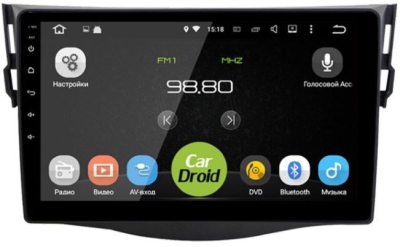 Штатная магнитола CarDroid RD-1140F для Toyota Rav4 2009-2013 (Android 10) DSP