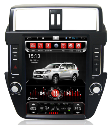 Головное устройство 12 дюймов TOYOTA Land Cruiser Prado 150 2013-2016 на Android 8.1 CARMEDIA SP-12104-T8 tesla-style