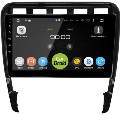 Штатная магнитола CarDroid RD-2921F для Porsche Cayenne 957 (Android 10)