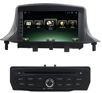 Головное устройство RENAULT Megane III 2009+, Fluence 2010+, черный или белый на Android 8.1 CARMEDIA U9-6912-T8