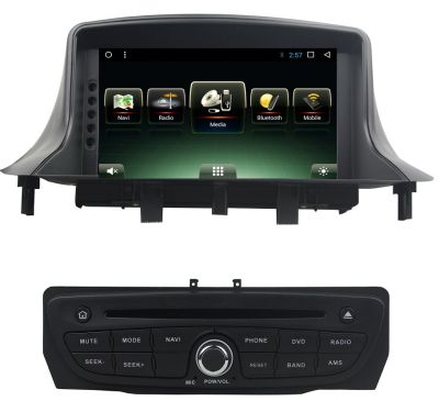 Головное устройство RENAULT Megane III 2009+, Fluence 2010+, черный или белый на Android 8.1 CARMEDIA U9-6912-T8