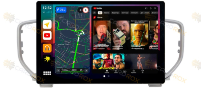 Штатная магнитола Kia Sportage 2016-2018, серый на Android 10, DSP, 4G, IPS, Carplay - Cardrox CD-4043-13-G (11-13 дюймов)