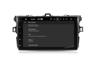 Штатное головное устройство Toyota Corolla 2006-2013 на Android 10 Carmedia MKD-T945-P30-8