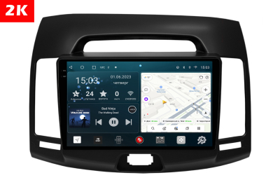 Автомагнитола штатная с 2K экраном Redpower 75092B на Android 10 для Hyundai Elantra 4 Old (04.2006-09.2011) черная