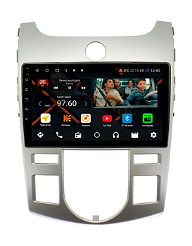 Штатная магнитола Kia Cerato 2009-2012 (под климат-контроль) серебро на Android 11 - Cardrox CD-4064M