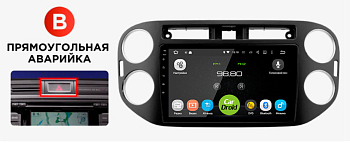 Штатная магнитола Roximo CarDroid RD-3704FB для Volkswagen Tiguan, 2011-2017 Black (Android 10) DSP