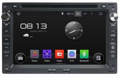 Штатное головное устройство для Volkswagen, Skoda (квадрат) на Android 8.0 Carmedia KDO-7009 черный