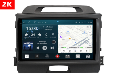 Автомагнитола штатная с 2K экраном RedPower 71074 Slim на Android 10 для Kia Sportage 2010-2016
