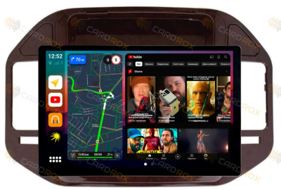 Штатная магнитола Mitsubishi Pajero 3 2000-2006 (под дерево) на Android 10, DSP, 4G, IPS, Carplay - Cardrox CD-4421-13 (11-13 дюймов)