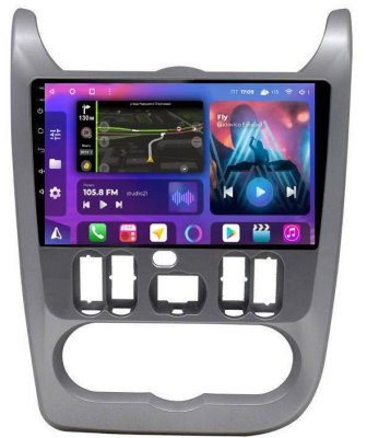 Штатная магнитола для Renault Logan, Sandero 2009-2013 на Android 13, QLED/2K, 4G - FarCar S500 Plus (752M)