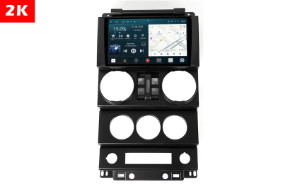 Автомагнитола штатная с 2K экраном RedPower 71414 Slim на Android 10 для Jeep Wrangler 3-поколение JK (08.2006-07.2010)