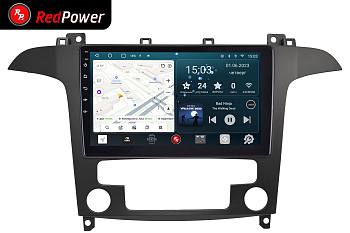 Автомагнитола штатная с 2K экраном RedPower 71139M Slim на Android 10 для Ford S-MAX (03.2006-04.2015) климат (матовая)