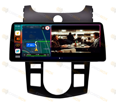 Штатная магнитола Kia Cerato 2009-2012 климат (черная) на Android 10, DSP, 4G, IPS, Carplay - Cardrox CD-4518-12 (12 дюймов)