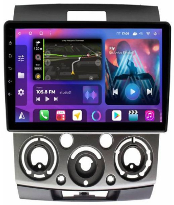 Штатная магнитола для Ford Ranger 2006-2011, Everest 2006-2009, Mazda BT-50 2006-2011 на Android 13, QLED/2K, 4G - FarCar S500 Plus (3021M серебро)