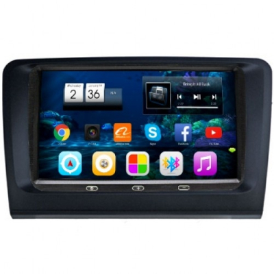 Штатная автомагнитола + рамка VOMI VM1688-T8 S-BL для Skoda Fabia, SuperB + RSC-8676 S-BL на Android 7