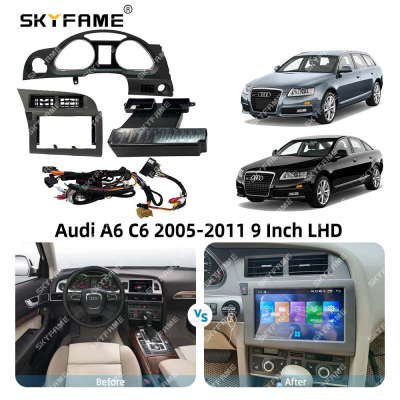 Штатная магнитола для Audi A6 2005-2011 на Android 10, DSP, HDMI, Интерьерная подсветка - Carmedia SF-9612-D