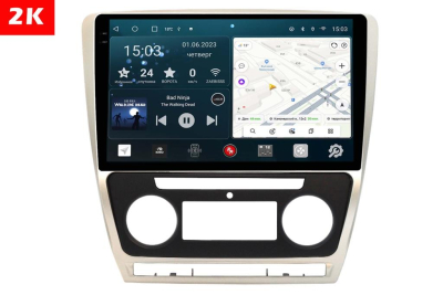 Автомагнитола штатная с 2K экраном RedPower 71005C Slim на Android 10 для Skoda Octavia A5 (2004-2012) кондиционер