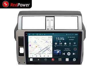 Автомагнитола штатная с 2K экраном RedPower 71265 Slim на Android 10 для Toyota Land Cruiser Prado 150 2014-2017