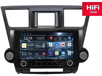 Автомагнитола штатная Redpower K75035 на Android 10 для для Toyota Highlander 2-поколение XU40 (08.2010-12.2013)