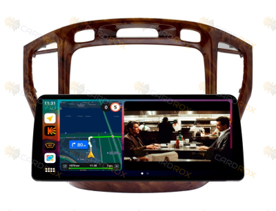 Штатная магнитола Toyota Kluger V, Highlander 2000-2007 под дерево (авто без монитора) на Android 10, DSP, 4G, IPS, Carplay - Cardrox CD-4371-12 (12 дюймов)