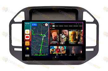 Штатная магнитола Mitsubishi Pajero 3 2000-2006 черный на Android 10, DSP, 4G, IPS, Carplay - Cardrox CD-4336-13 (11-13 дюймов)