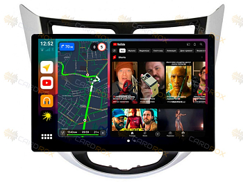 Штатная магнитола Hyundai Solaris 2010-2016 на Android 10, DSP, 4G, IPS, Carplay - Cardrox CD-4005-13 (11-13 дюймов)