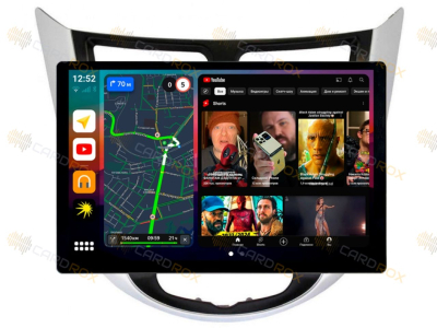 Штатная магнитола Hyundai Solaris 2010-2016 на Android 10, DSP, 4G, IPS, Carplay - Cardrox CD-4005-13 (11-13 дюймов)