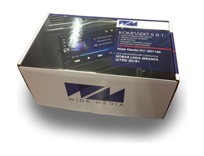 Магнитола в штатное место Лада Гранта (Lada Granta FL) 2018+ Wide Media DV-JM7166 (+ камера)