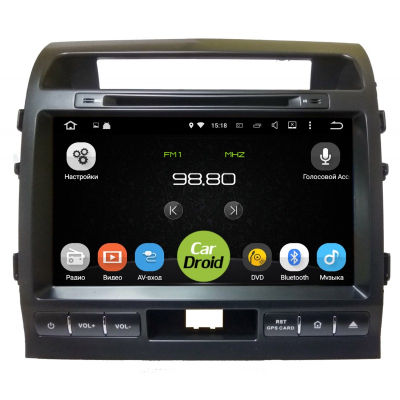 Штатная магнитола Roximo CarDroid RD-1111D для Toyota Land Cruiser 200 2007-2015 (Android 9) DSP