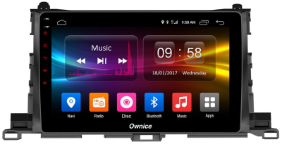 Штатная магнитола Ownice G10 S1601E для Toyota Highlander, 2015 (Android 8.1.0)