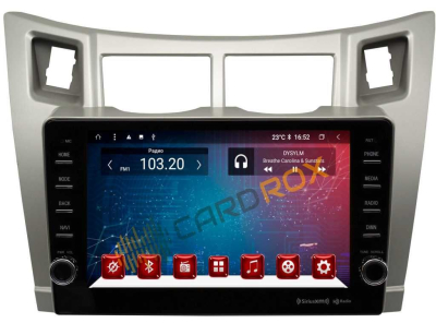 Головное устройство на Android 10 для Toyota Vitz 2005 - 2010 CARDROX FD-4466-TS10-4-64 с кнопками и DSP процессором