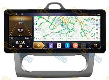 Штатная магнитола 12-14,6" для Ford Focus II 2004-2011 с кондиционером (стиль LUX ONE) - Carmedia OL-9201-M