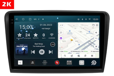 Автомагнитола штатная с 2K экраном RedPower 71016 Slim на Android 10 для Skoda Superb (2008-2013)