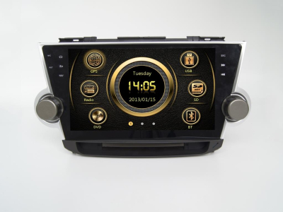 Головное устройство 10 дюймов Toyota Highlander 2012-2014 на Android 8.1 CARMEDIA KR-1027-T8