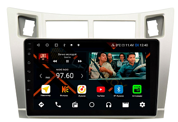 Штатная магнитола Toyota Vitz 2005-2010 Серебро на Android 11, DSP, 4G, IPS / QLED 2K, Carplay - Cardrox CD-4466