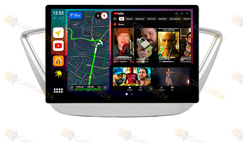 Штатная магнитола Hyundai Solaris 2017-2020, серебро на Android 10, DSP, 4G, IPS, Carplay - Cardrox CD-4074-13 (11-13 дюймов)