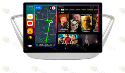 Штатная магнитола Hyundai Solaris 2017-2020, серебро на Android 10, DSP, 4G, IPS, Carplay - Cardrox CD-4074-13 (11-13 дюймов)